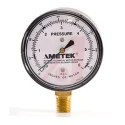 Ametek 3 in 1/2 in to 1/4 in NPT Pressure Gauge 150 mbar 3in Dial Steel Case Bottom Entry 529428