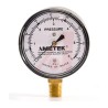 Ametek 3 in 1/2 in to 1/4 in NPT Pressure Gauge 150 mbar 3in Dial Steel Case Bottom Entry 529428