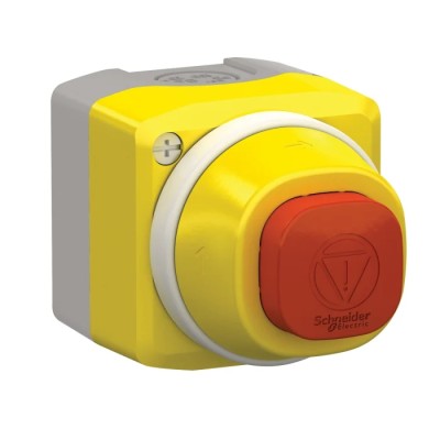 Schneider Electric Harmony Series Illuminated Turn to Release Emergency Stop Push Button, Surface Mount, 1 NO/1 XALK84W3BE