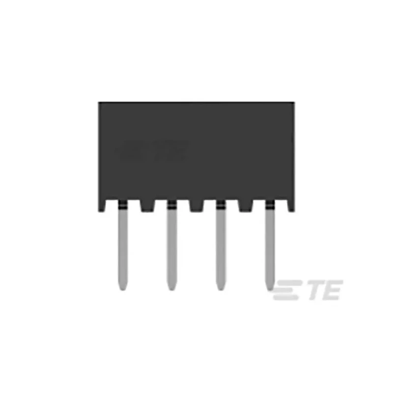 TE Connectivity AMPMODU Series 4-Contact 1 Row 2 mm Pitch Straight Through Hole PCB Socket 2314876-4