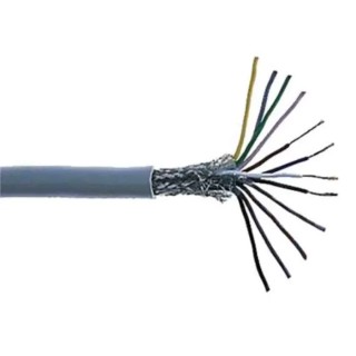 RS PRO Screened Data Cable 0.14mm² 26 AWG 50 m Grey Polyvinyl Chloride Sheath 195-9503