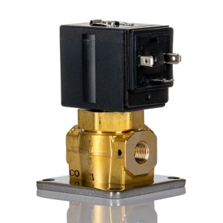 SMC Brass Body 3 Port Solenoid Valve VX3114-01-5DO1-B, 24V DC, 1.5mm Orifice Diameter, 1/8 in Ports VX3114-01-5DO1-B