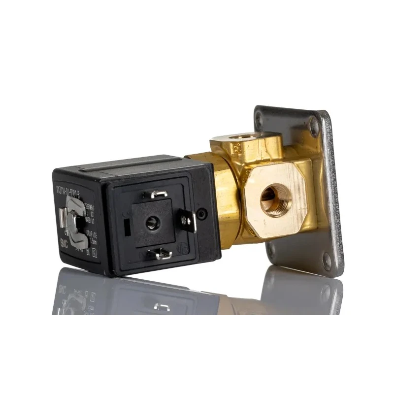 SMC Brass Body 3 Port Solenoid Valve VX3114-01-5DO1-B, 24V DC, 1.5mm Orifice Diameter, 1/8 in Ports VX3114-01-5DO1-B