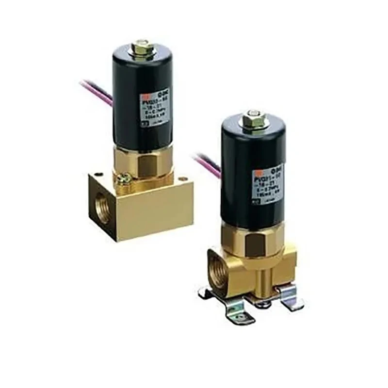 SMC Solenoid Valve 2 Port Normally Closed Brass Body 24V DC 4mm Orifice Diameter PVQ31-5G-40-01F
