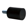 RS PRO Circular Anti-Vibration Mount Male Buffer Foot M5 x 10 Thread, 3.2 kg Compression, 13 mm OD, 12 mm Height 196-1357