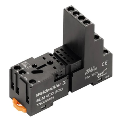 Weidmüller 4 Way 30V Panel Relay Socket with Screw Terminals for D-SERIES DRM Relays 7760056264