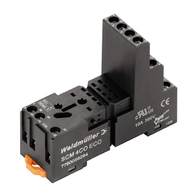 Weidmüller 4 Way 30V Panel Relay Socket with Screw Terminals for D-SERIES DRM Relays 7760056264