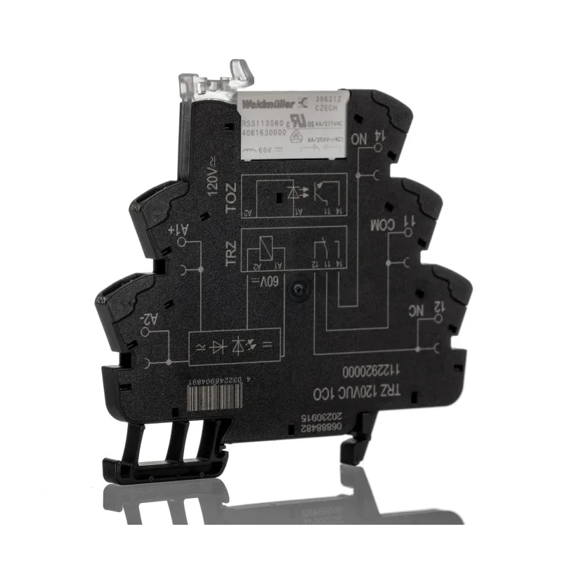 Weidmüller TRZ Series Interface Relay, DIN Rail Mount, 110V Coil Voltage, SPDT Contact, Silver Alloy Contacts 1122920000