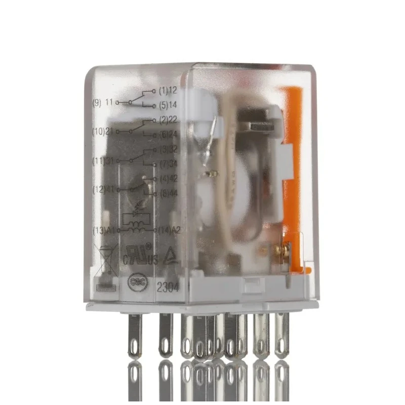 Weidmüller Panel Power Relay 230V AC Coil 5A Switching Current 4PDT DRM Series 7760056104
