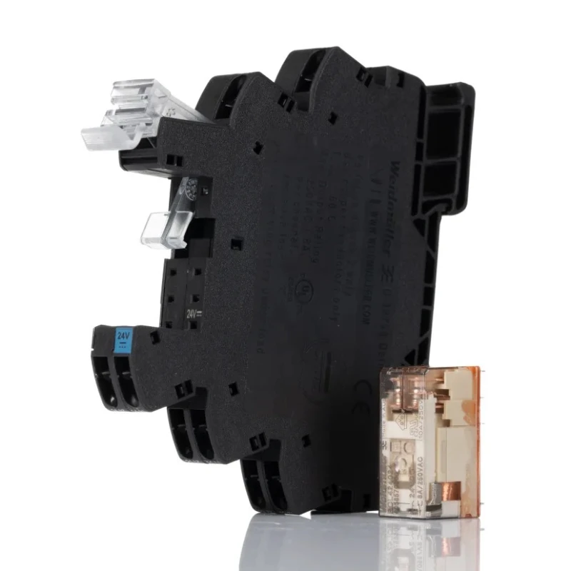 Weidmüller Electromechanical Interface Relay TRZ Series DIN Rail Mount 24V Coil DPDT 8A 20mA Coil Current 250V 1123610000