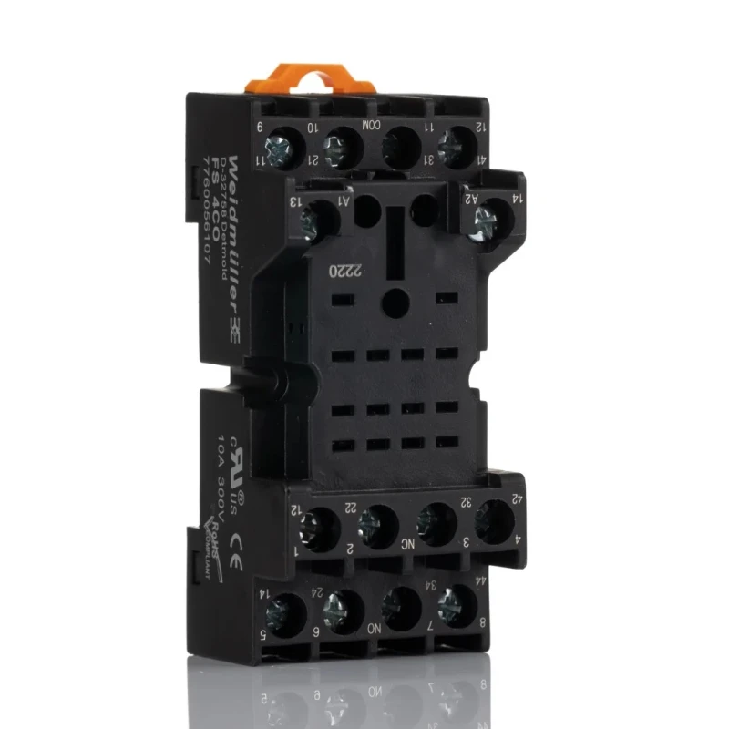 Weidmüller D-SERIES 4 Way 250V AC Panel Relay Socket 7760056107