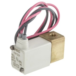SMC Pneumatic 2/2 Solenoid/Spring Rc Threaded Port Valve 24V DC Resin Body VDW12GA