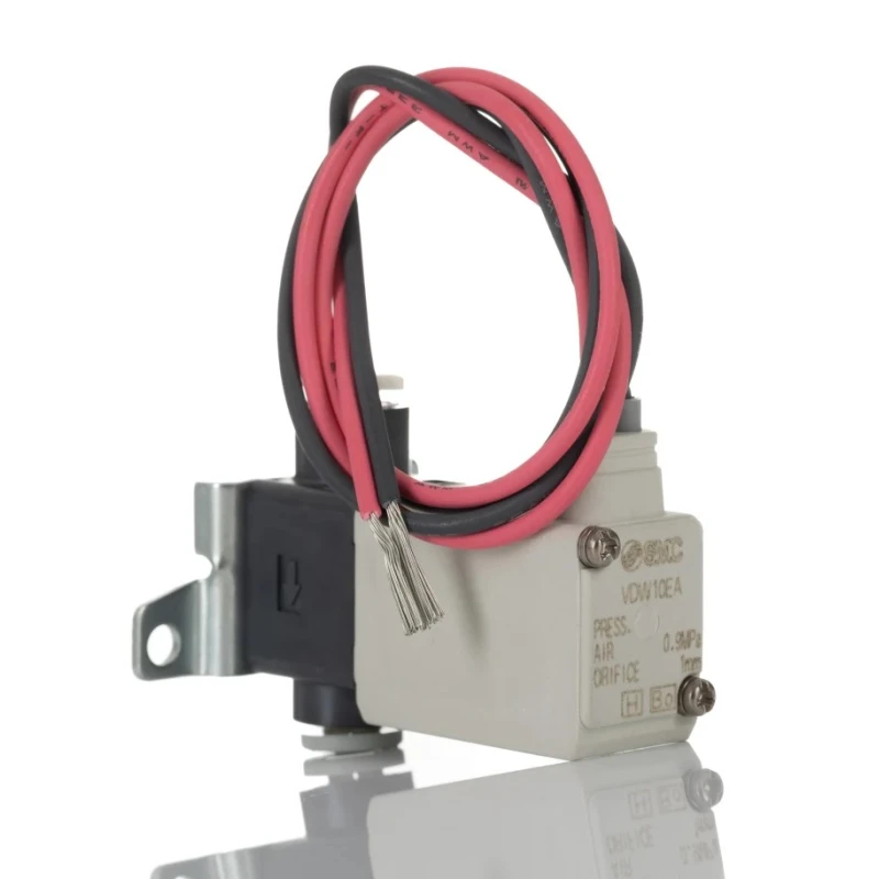 SMC Pneumatic Solenoid Valve 2/2 Solenoid/Spring Rc Threaded One-Touch Fitting 4 mm 24V dc 2.5W VDW10EA