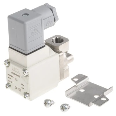 SMC Pneumatic Solenoid Valve 2/2 Solenoid/Spring G VX Series 24V dc Stainless Steel Body VX222HGKXB
