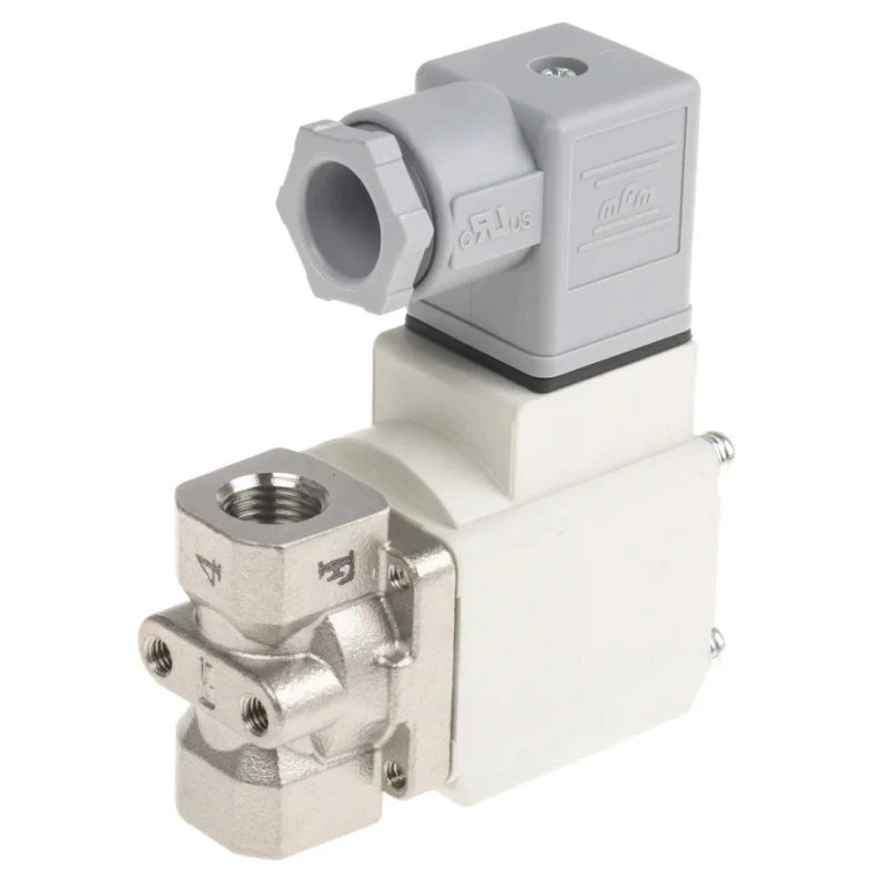 SMC Pneumatic Solenoid Valve 2/2 Solenoid/Spring G VX Series 24V dc Stainless Steel Body VX222HGKXB