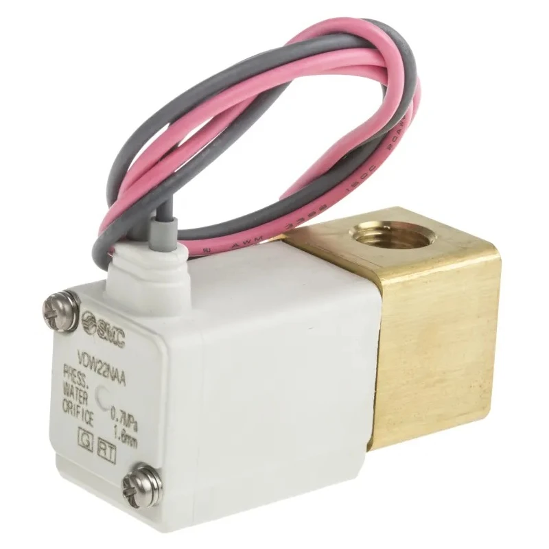 SMC Pneumatic Solenoid Valve 2/2 Solenoid Spring G 1/8 Inch Port 24V DC Aluminium Body VDW22NAA
