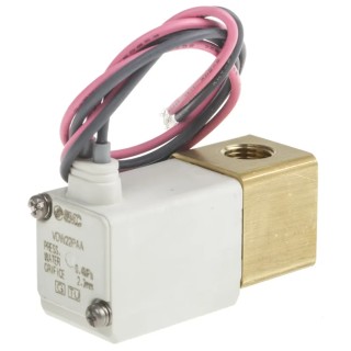 SMC Pneumatic Solenoid Valve 2/2 Solenoid/Spring G 1/8 Threaded Port 24V DC Aluminium Body VDW22PAA