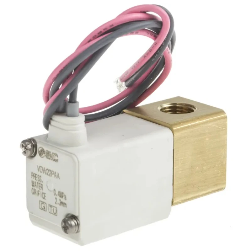 SMC Pneumatic Solenoid Valve 2/2 Solenoid/Spring G 1/8 Threaded Port 24V DC Aluminium Body VDW22PAA