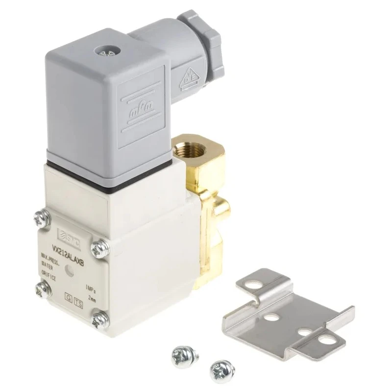 SMC Pneumatic Solenoid Valve 2/2 NC Solenoid/Spring G 1/8 Port Threaded Brass Body VX212ALAXB 230V AC
