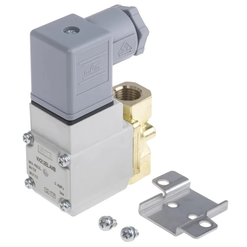 SMC Pneumatic Solenoid Valve 2/2 NC Solenoid/Spring G VX Series, 1/4 in Port Size, Threaded G Connection, 230V VX212ELAXB