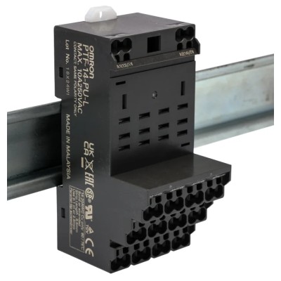 Omron Chassis Relay Socket 250V 10A Push-in Termination for 4 Pole PTF Series PTF-14-PU-L