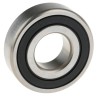 SKF Single Row Deep Groove Ball Bearing, Sealed End, Stainless Steel, 20 mm ID, 47 mm OD, 14 mm Width W 6204-2RS1