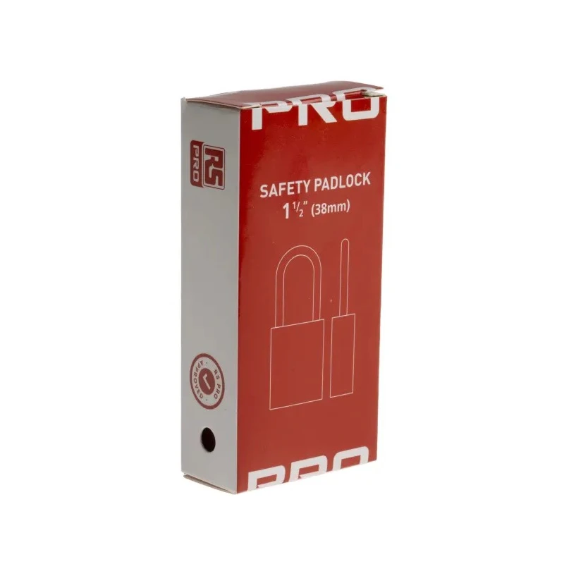 RS PRO Red 1-Lock Lockout Steel, Nylon Safety Padlock with 6.35 mm Shackle Diameter 196-3752