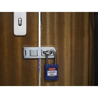 RS PRO Blue 1-Lock Lockout Steel, Nylon Safety Lockout 6.35 mm 196-3753