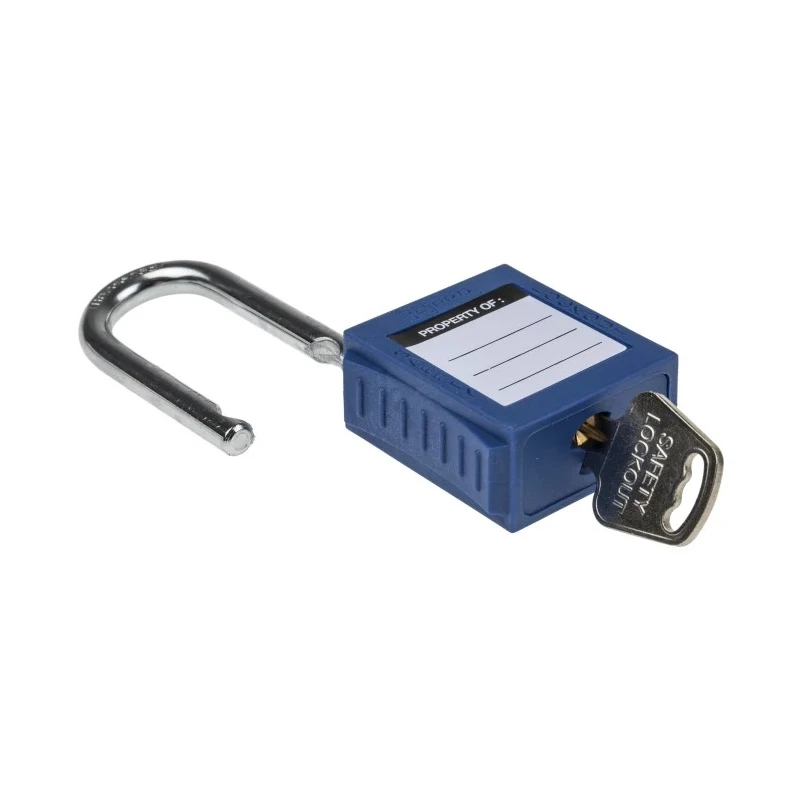 RS PRO Blue 1-Lock Lockout Steel, Nylon Safety Lockout 6.35 mm 196-3753