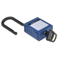 RS PRO Blue Nylon Safety Lockout 1-Lock Padlock 6.35 mm Shackle Diameter 38 mm Length 196-3759