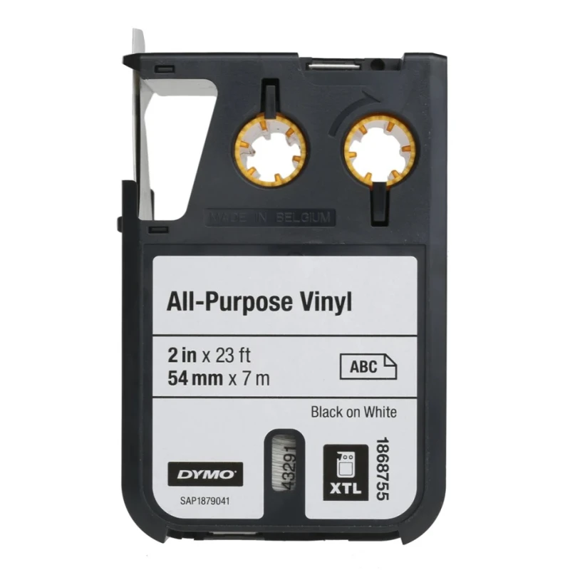 Dymo XTL Black on White Label Printer Tape 7 m Length 54 mm Width 5.5 m Label Length 1868755