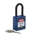 RS PRO Blue Nylon Safety Lockout 1-Lock Padlock 6.35 mm Shackle Diameter 38 mm Length 196-3759