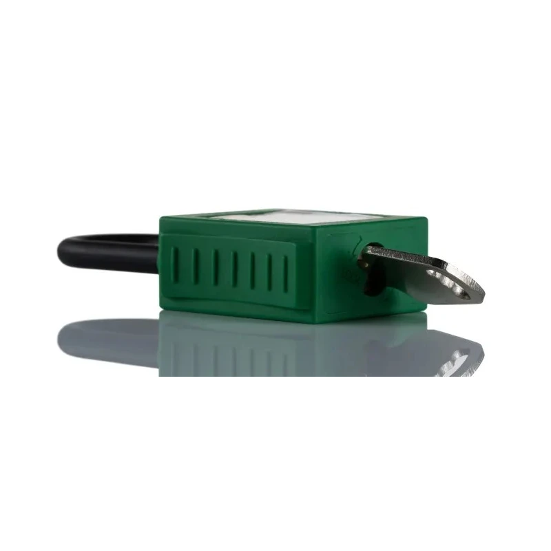 RS PRO Green Nylon Safety Lockout Padlock 6.35 mm Shackle Diameter 38 mm Shackle Length 196-3760