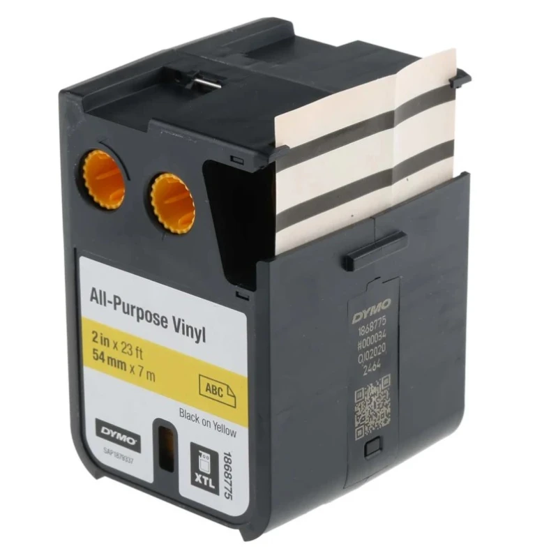 Dymo XTL Black on Yellow Label Printer Tape 54 mm Width 7 m Length 5.5 m Label Length 1868775