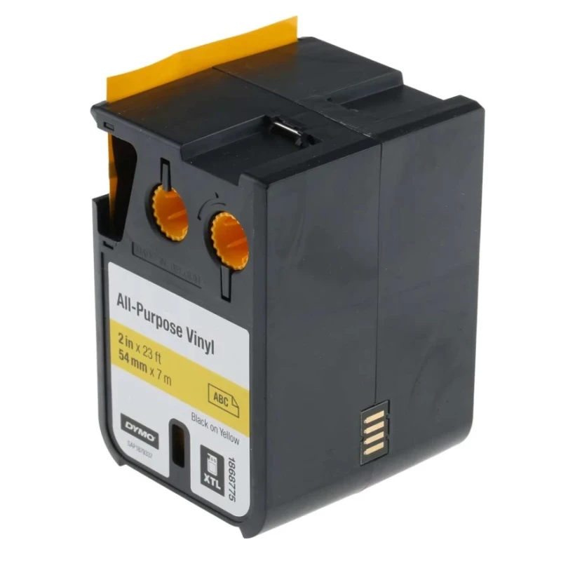 Dymo XTL Black on Yellow Label Printer Tape 54 mm Width 7 m Length 5.5 m Label Length 1868775