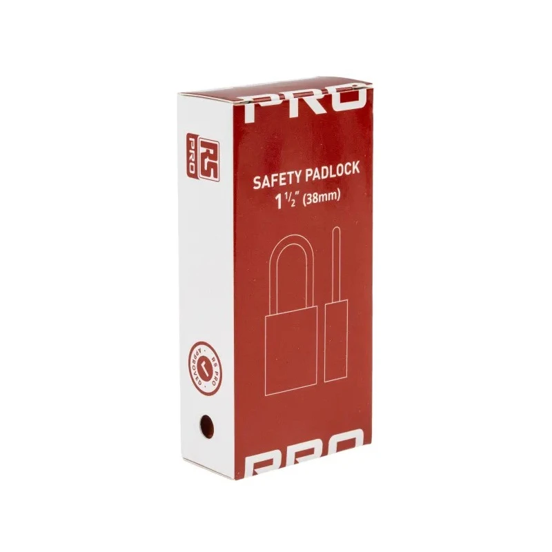 RS PRO Orange Nylon Safety Lockout Padlock 6.35 mm Shackle Diameter, 38 mm Shackle Length 196-3761