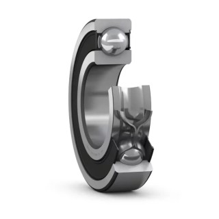 SKF Stainless Steel Single Row Deep Groove Ball Bearing 12 mm ID, 37 mm OD, 12 mm Width, Sealed W 6301-2RS1