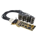 StarTech.com 16 Port PCIe RS232 Serial Card 921.6kbps Data Transfer Rate 