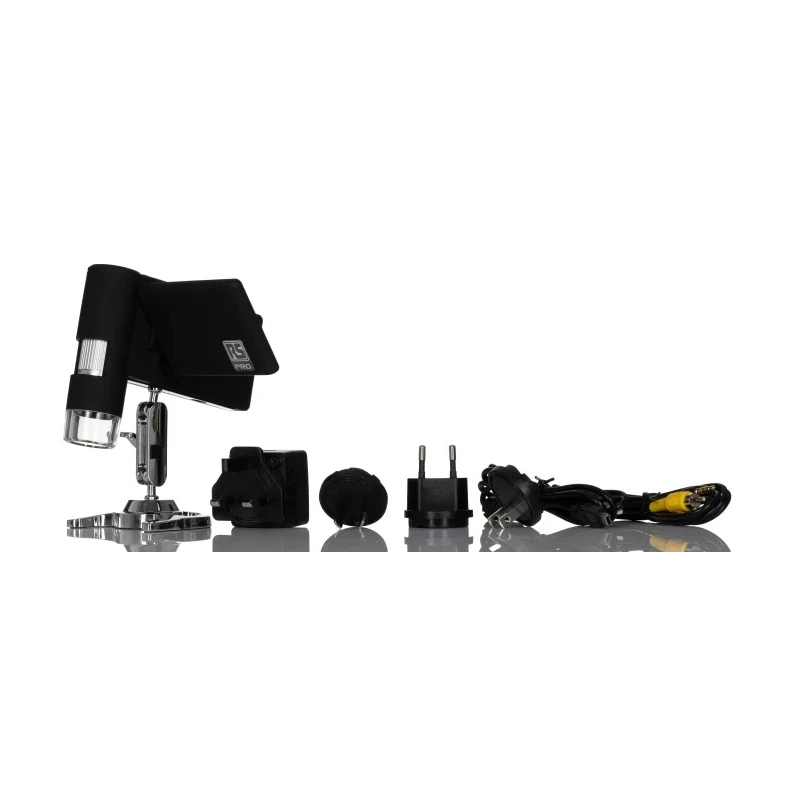 RS PRO USB Digital Microscope 10 to 300X Magnification Illuminated Rechargeable Lithium-ion Battery 196-4077