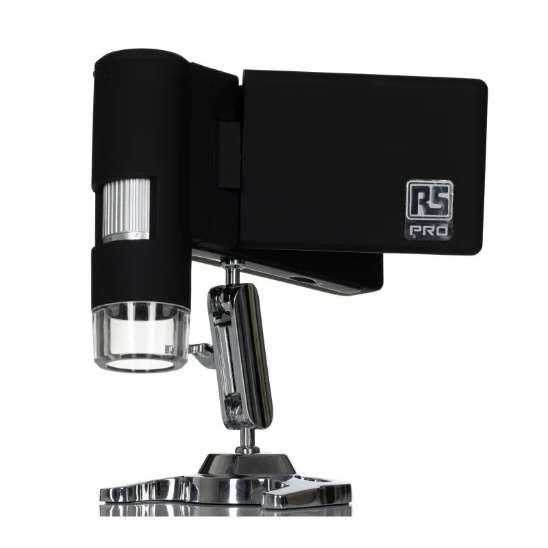 RS PRO USB Digital Microscope 10 to 300X Magnification Illuminated Rechargeable Lithium-ion Battery 196-4077