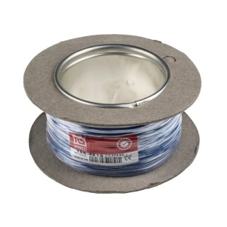 RS PRO Blue Hook Up Wire 24 AWG 7/0.2 mm Core Strands Polyvinyl Chloride Insulated Single Core Cable 100 m 1000V AC 196-4212