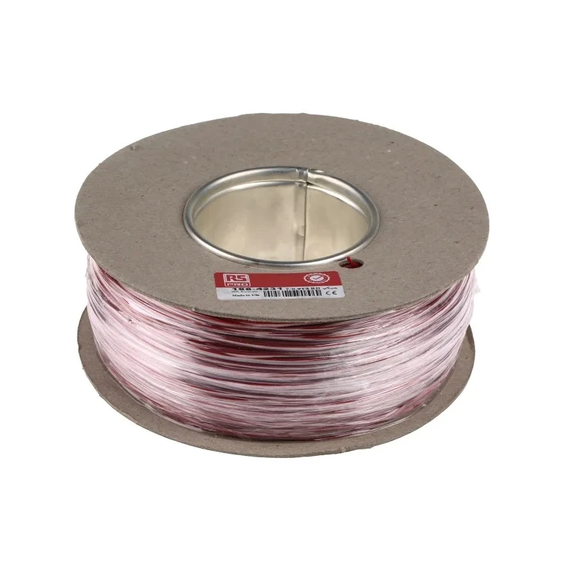 RS PRO Red Hook Up Wire 24 AWG 7/0.2 mm Tin Annealed Copper Single Core PVC Insulated Equipment Wire 500 m 196-4231