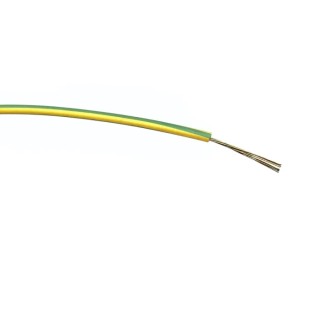 RS PRO Green, Yellow Hook Up Wire 24 AWG 7x0.2 mm Core Strands PVC Insulated Single Core Cable 100 m 1000V AC 85°C 196-4237