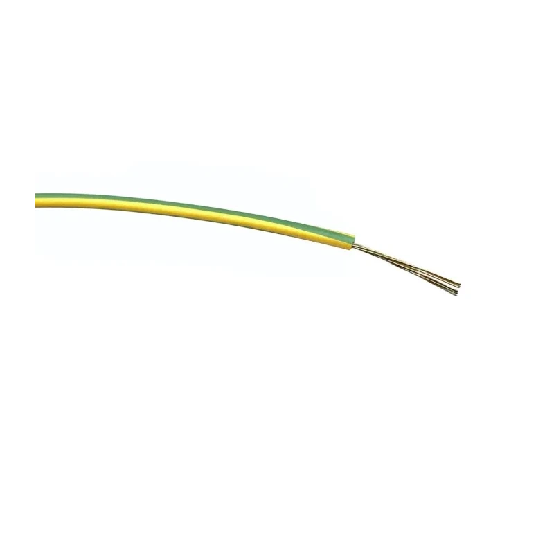 RS PRO Green, Yellow Hook Up Wire 24 AWG 7x0.2 mm Core Strands PVC Insulated Single Core Cable 100 m 1000V AC 85°C 196-4237