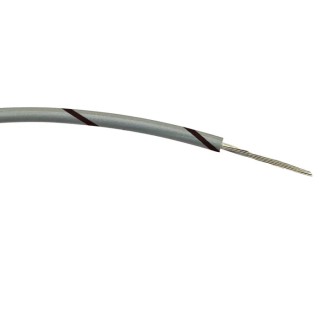 RS PRO Black Grey Hook Up Wire 24 AWG 7 x 0.2 mm Core Strands 100 m Polyvinyl Chloride Insulated 196-4238