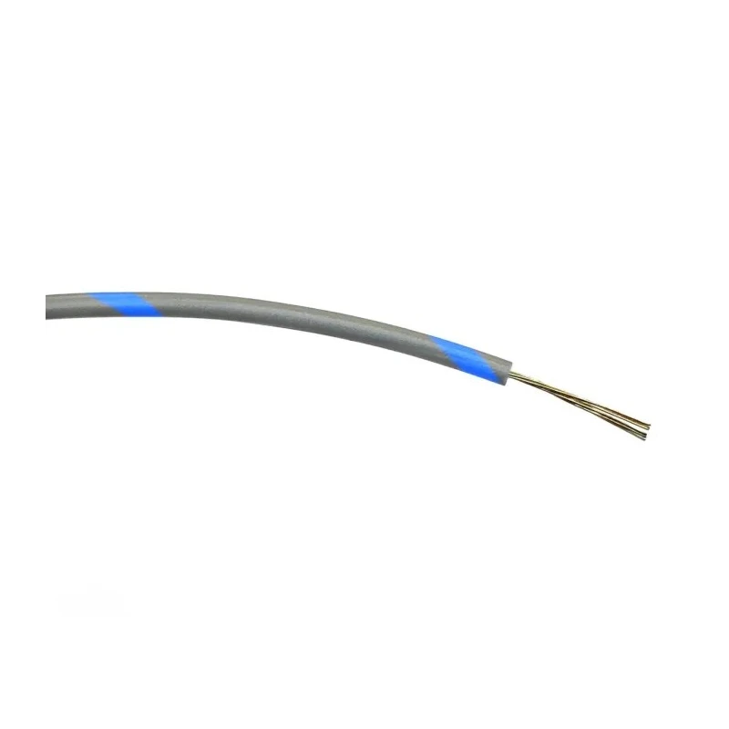 RS PRO Blue, Grey Hook Up Wire 24 AWG 7x0.2mm Strand Polyvinyl Chloride Insulated 100 m 196-4239