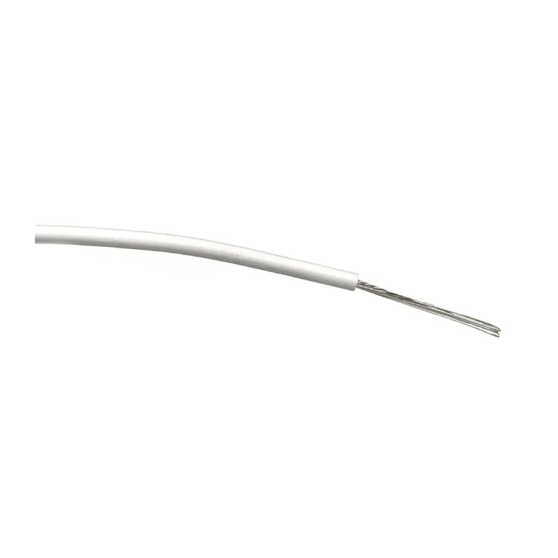 RS PRO White Hook Up Wire 20 AWG 16/0.2 mm Core Strands 100 m Polyvinyl Chloride 196-4263