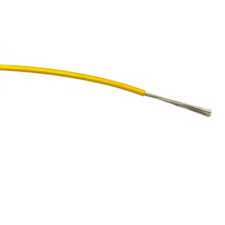 RS PRO Yellow Hook Up Wire 20 AWG 16/0.2 mm Core Strands 100 m Polyvinyl Chloride Jacket 196-4264