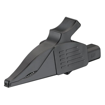 Staubli Black Crocodile Clip Brass Contact 19A Insulated 66.9561-21