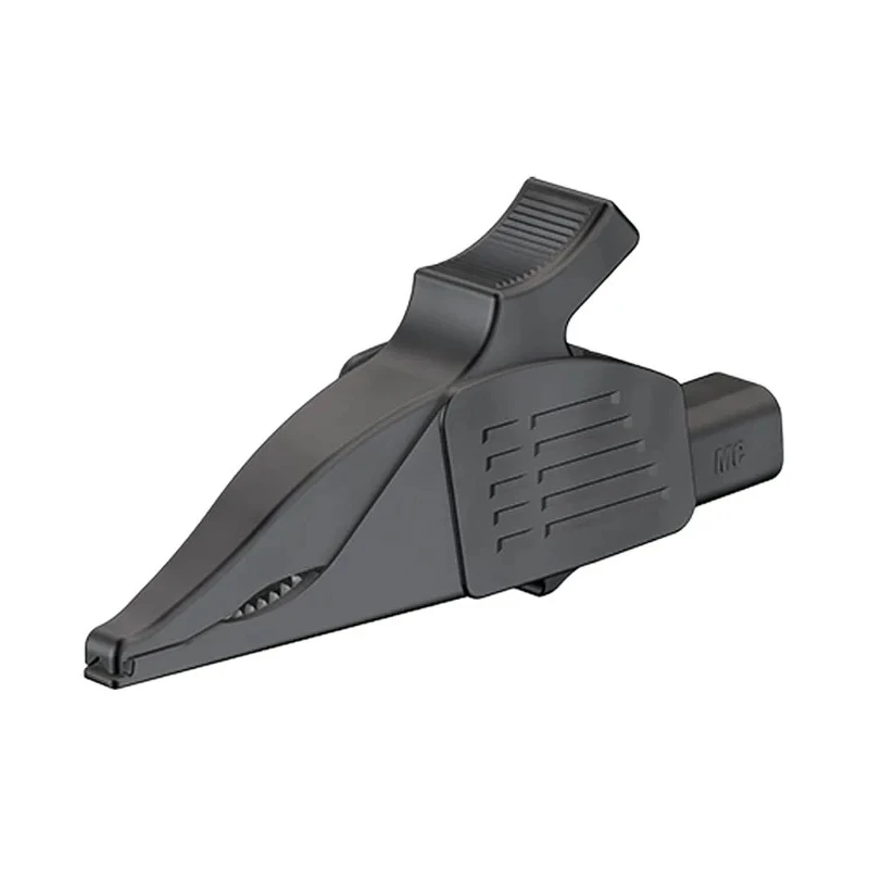 Staubli Black Crocodile Clip Brass Contact 19A Insulated 66.9561-21